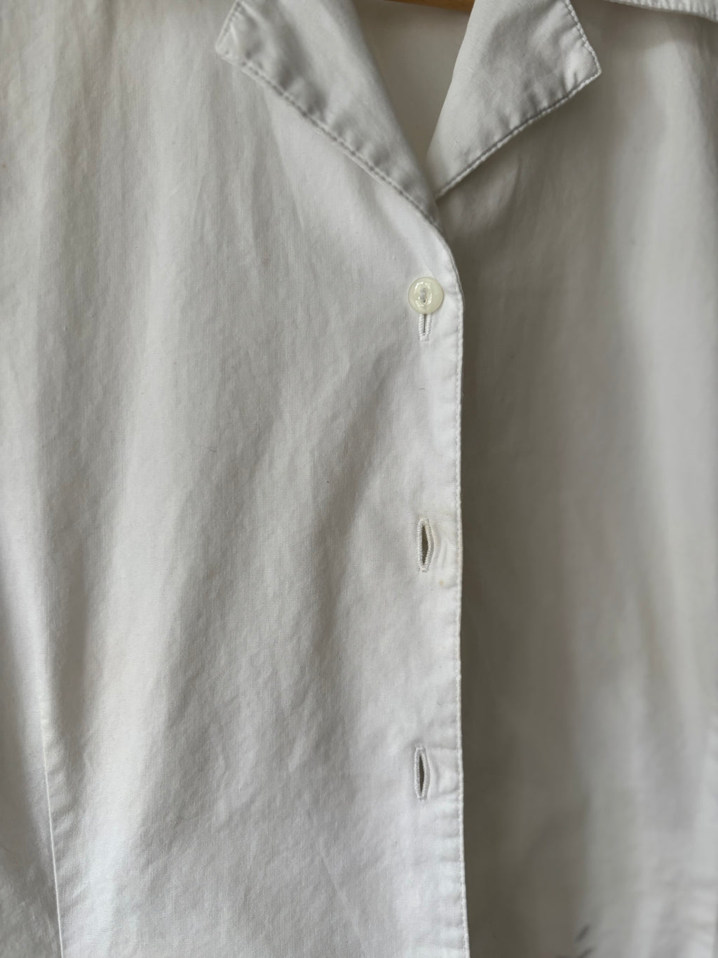 1990s Embroidered Cropped Cotton Blouse