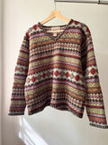 1990s Boxy Woolrich Embroidered Wool Sweater