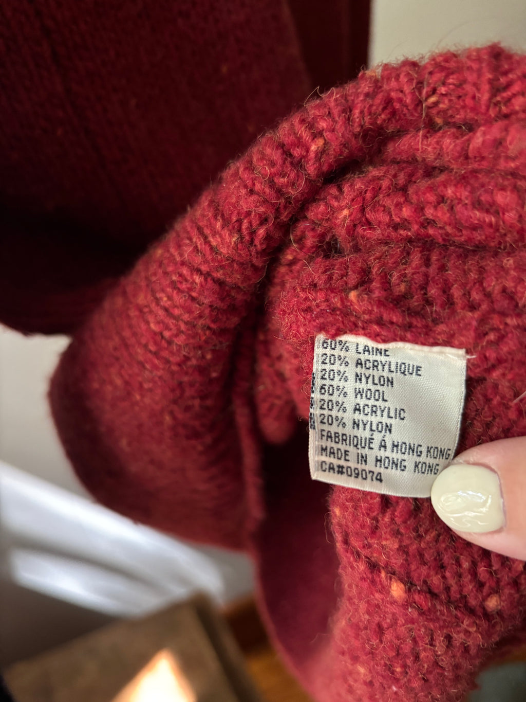 1990s Marled Wool Colour Blocked Sweater