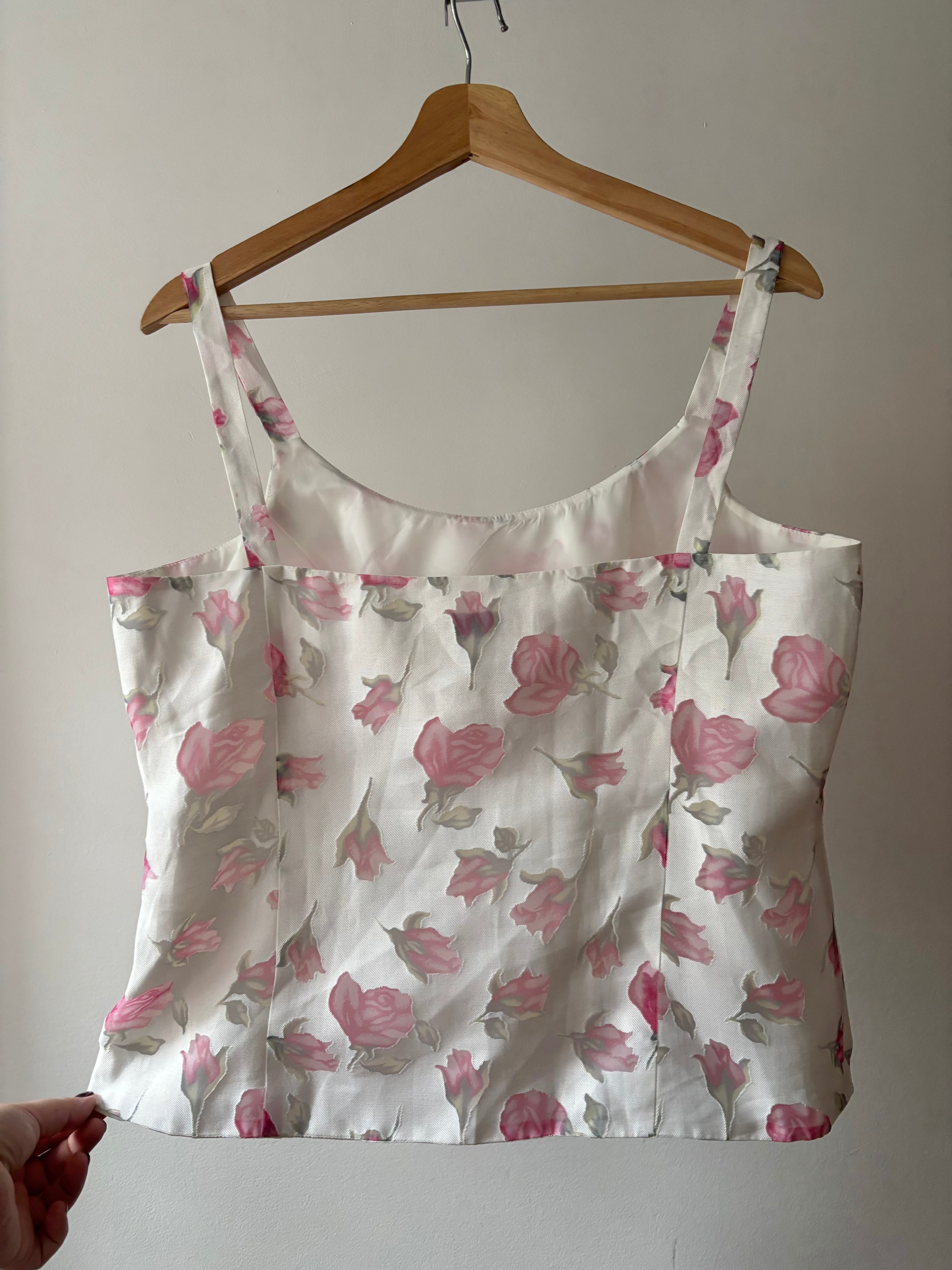 1990s Linen Floral Camisole