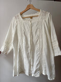Cream Light Cotton & Lace April Cornell Blouse