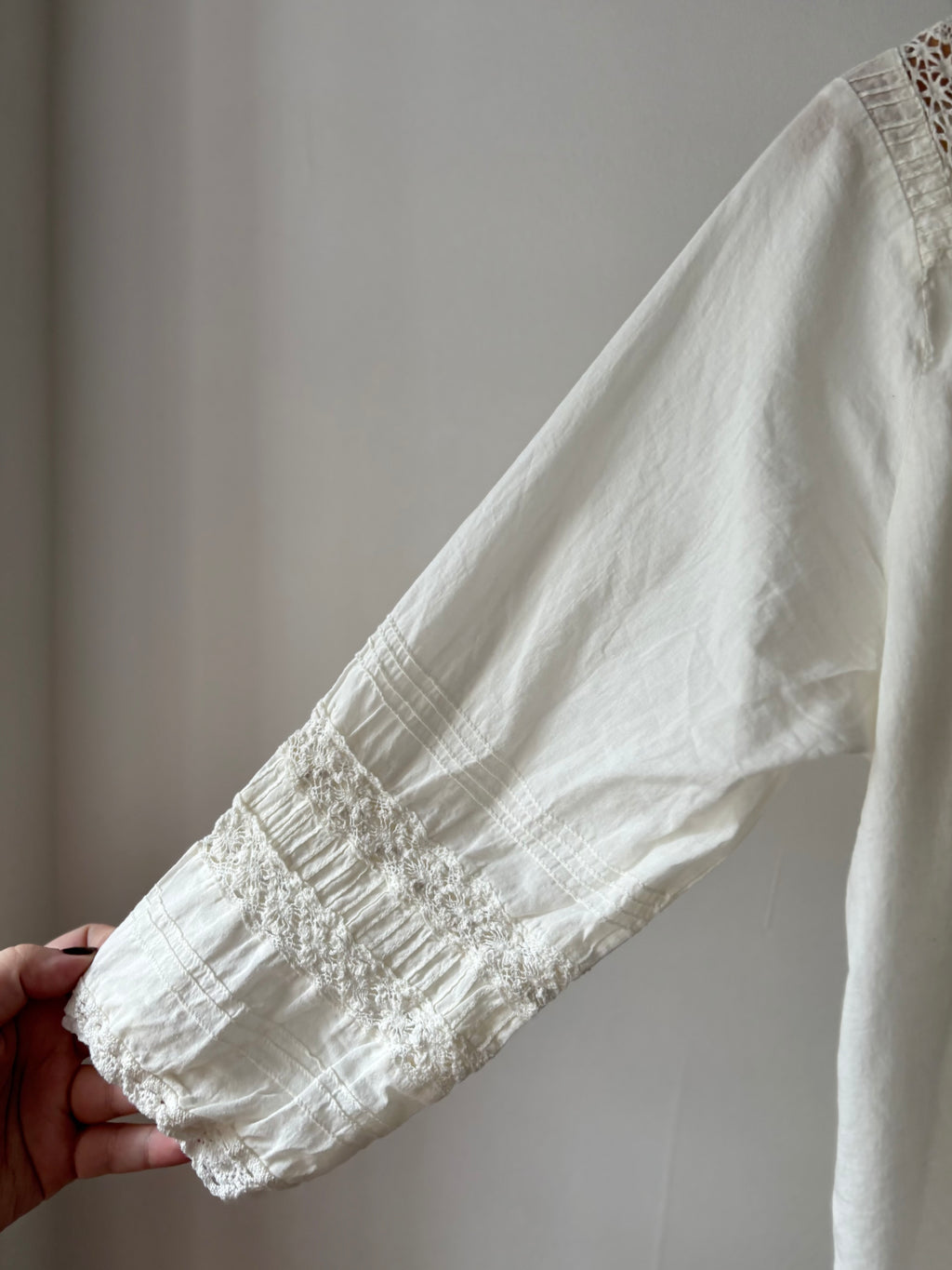 Cream Light Cotton & Lace April Cornell Blouse