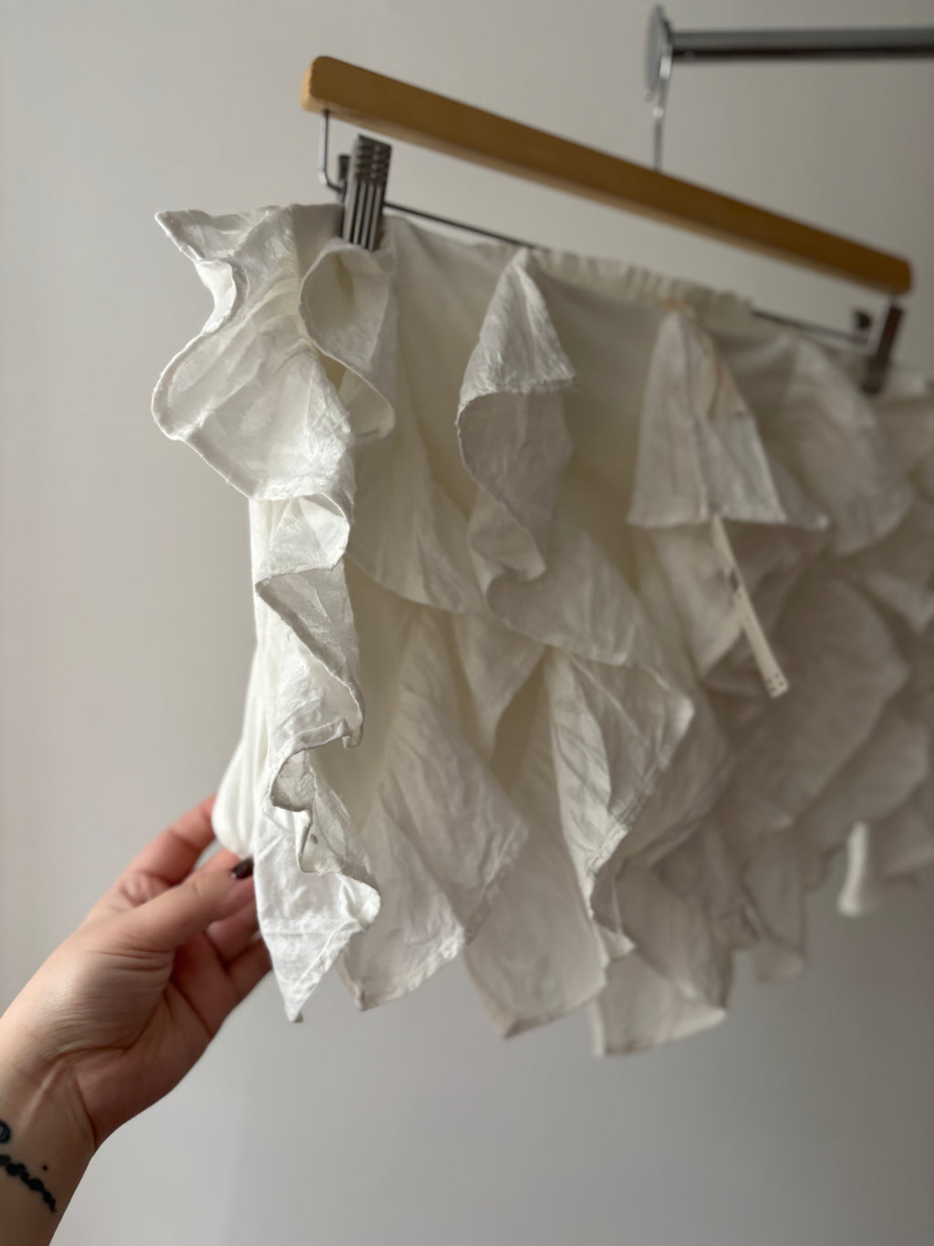 Strapless Ruffled Cotton Anthropologie Crop Top