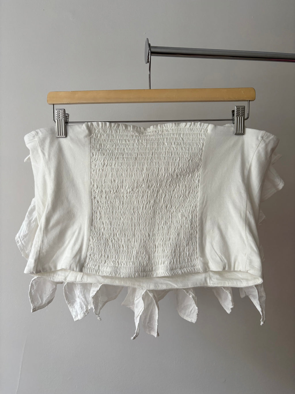 Strapless Ruffled Cotton Anthropologie Crop Top