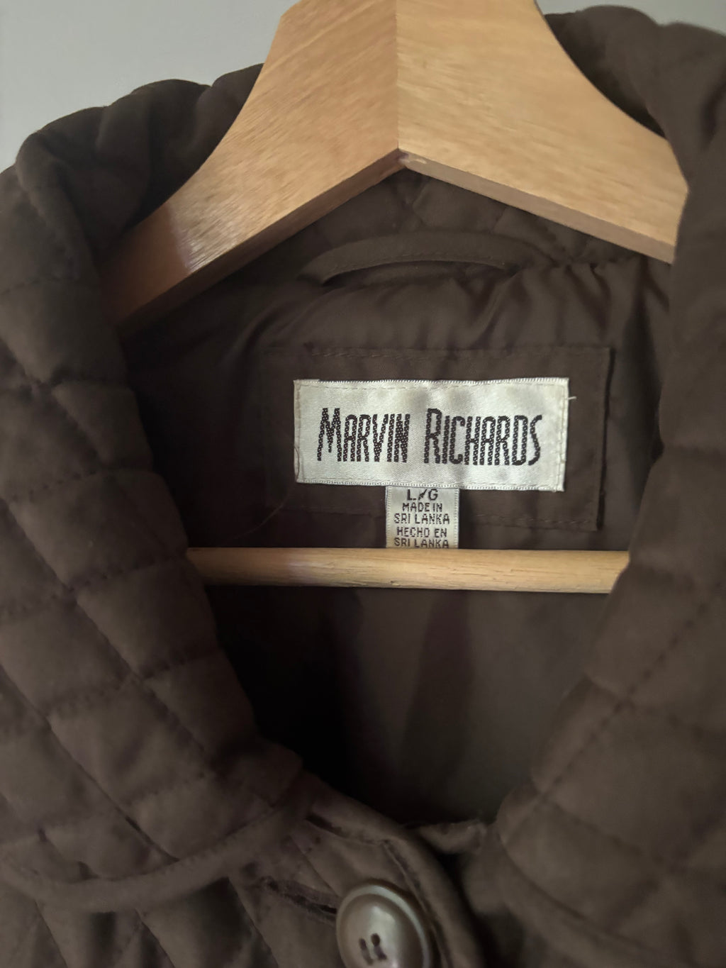 1990s Soft Quilted Light Jacket | Vintage Brown Fall Coat