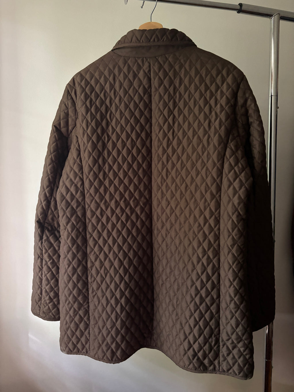 1990s Soft Quilted Light Jacket | Vintage Brown Fall Coat