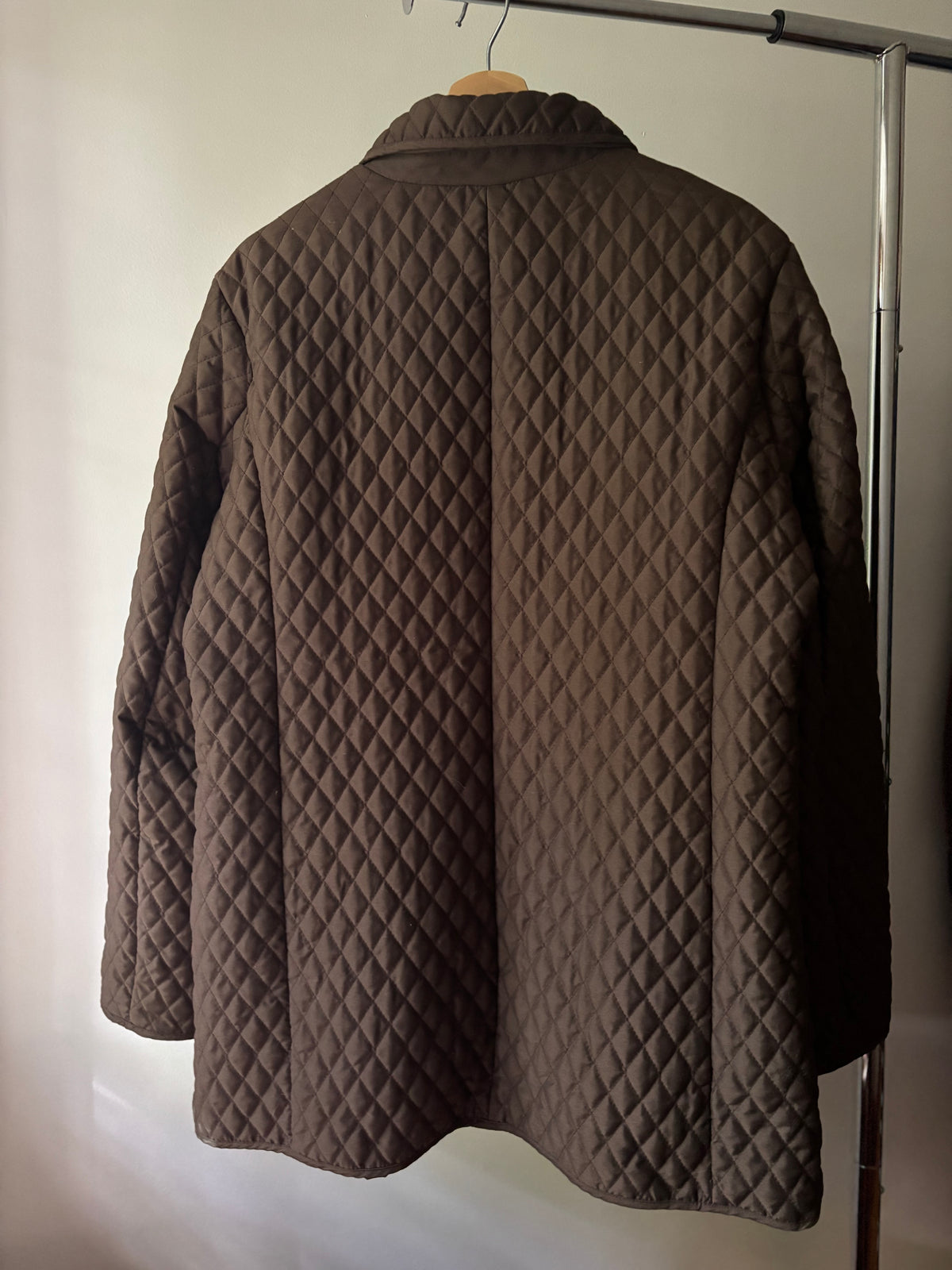 1990s Soft Quilted Light Jacket | Vintage Brown Fall Coat