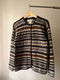 1990s Patterned Wool Cardigan