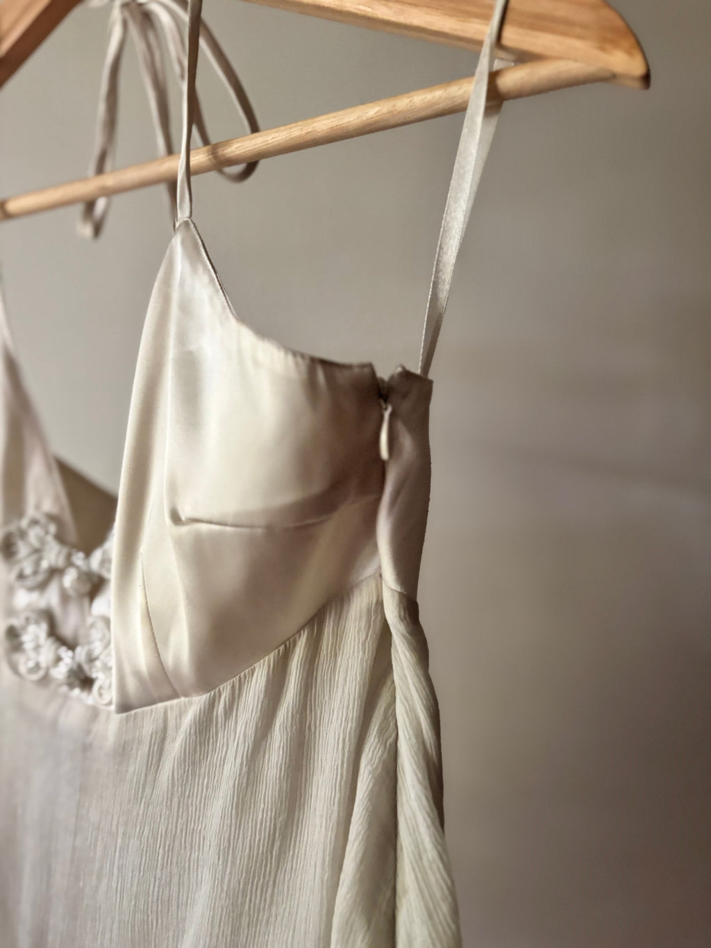 Y2K White Silk JLO Halter Camisole
