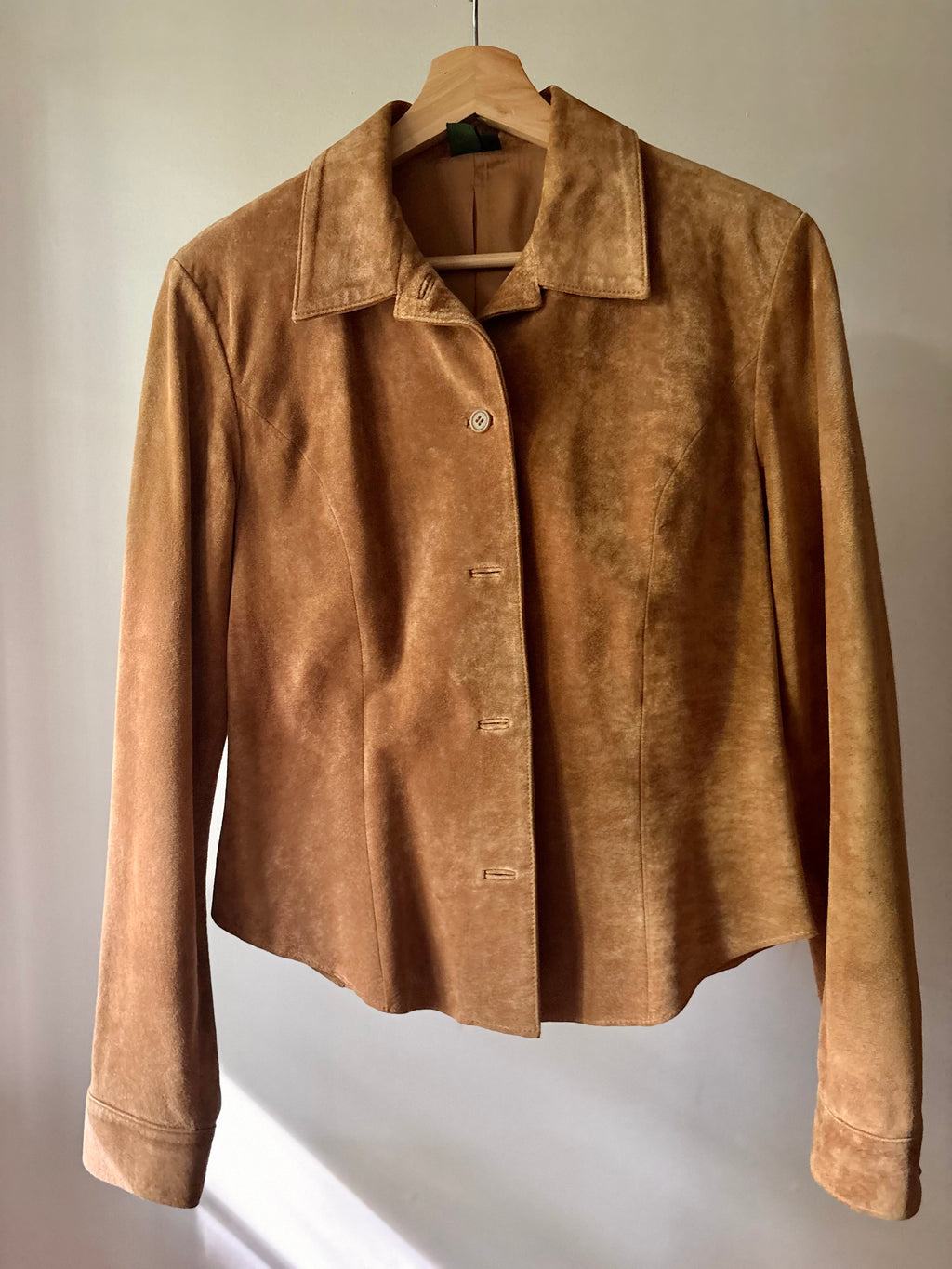 1990s Tan Suede Light Jacket | Vintage Cropped Jacket