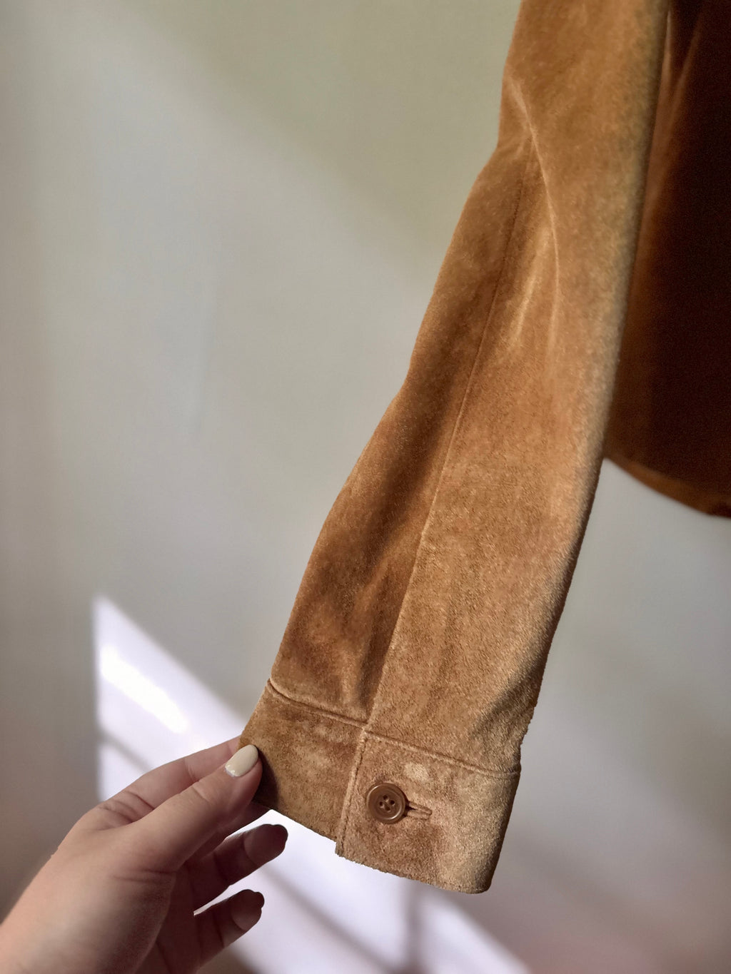 1990s Tan Suede Light Jacket | Vintage Cropped Jacket