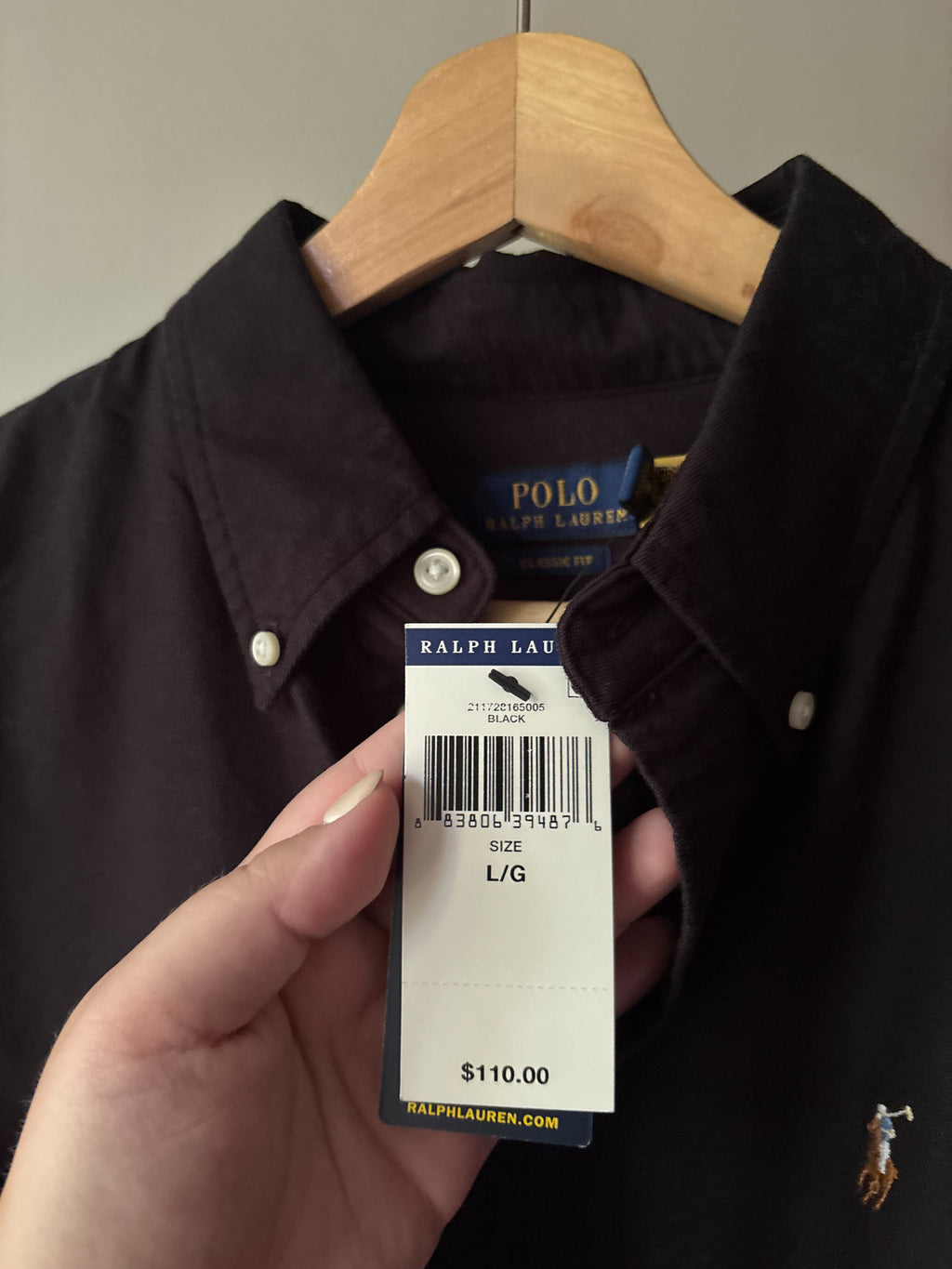 New Black Ralph Lauren Shirt with Pony