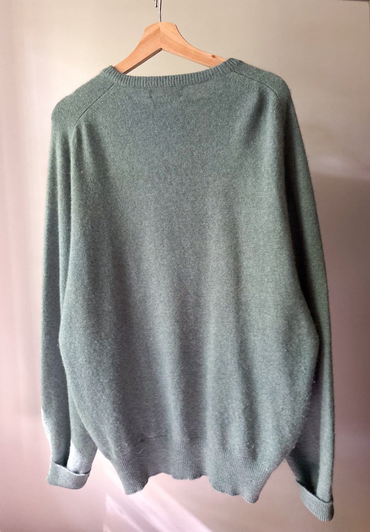 1960s Scottish Cashmere Sweater | Light Teal Blue Knit