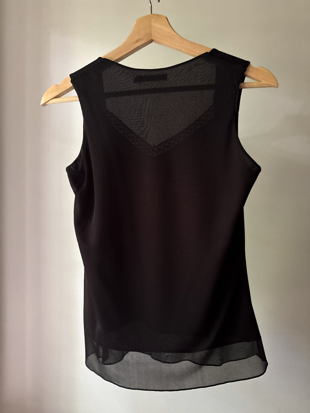 Vintage Double Layer Lace Trim Top