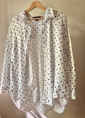 Y2K Cotton Polka Dot Button Up