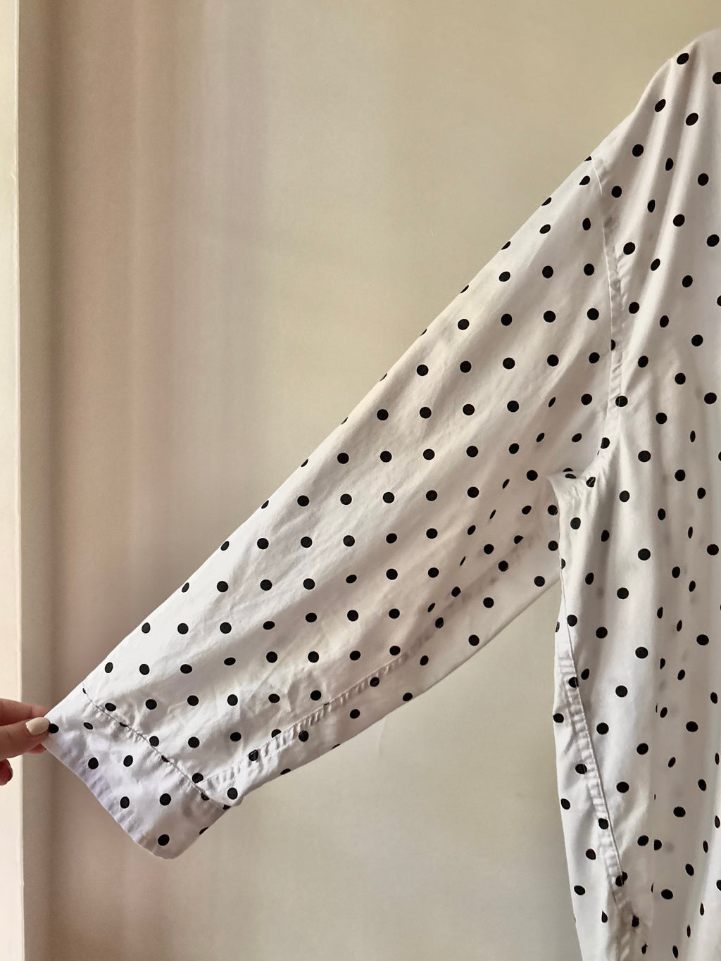 Y2K Cotton Polka Dot Button Up