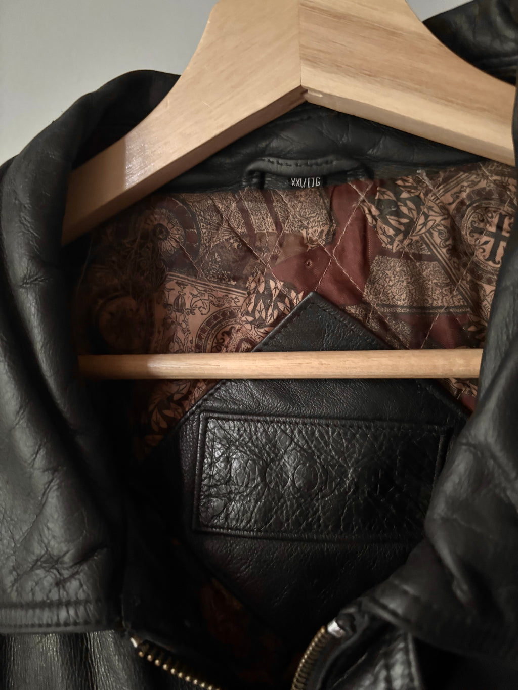 1990s Brown Leather Bomber Jacket | Vintage Oversized Coat