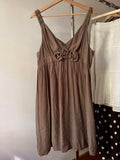 Y2K Bubble Hem Dress with Roses