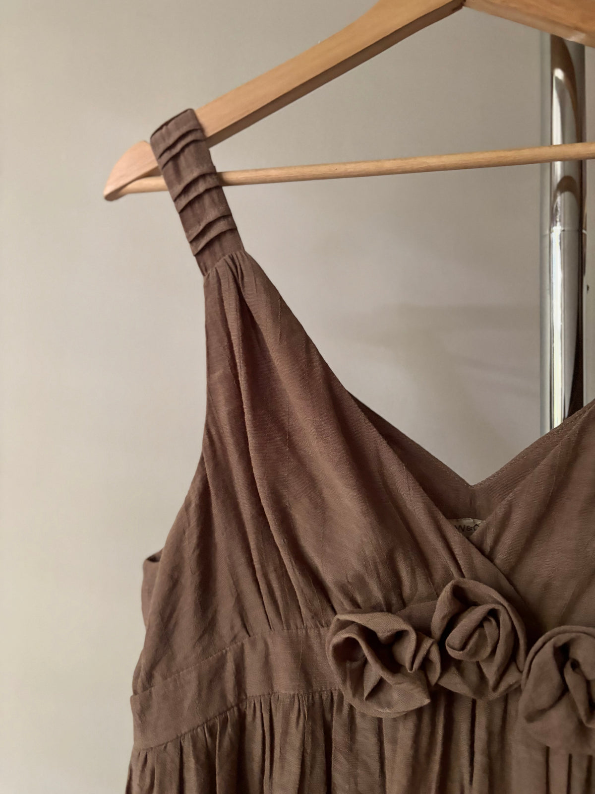 Y2K Bubble Hem Dress with Roses