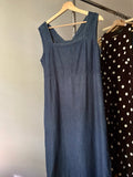 1990s Denim Tie-Back Maxi Dress