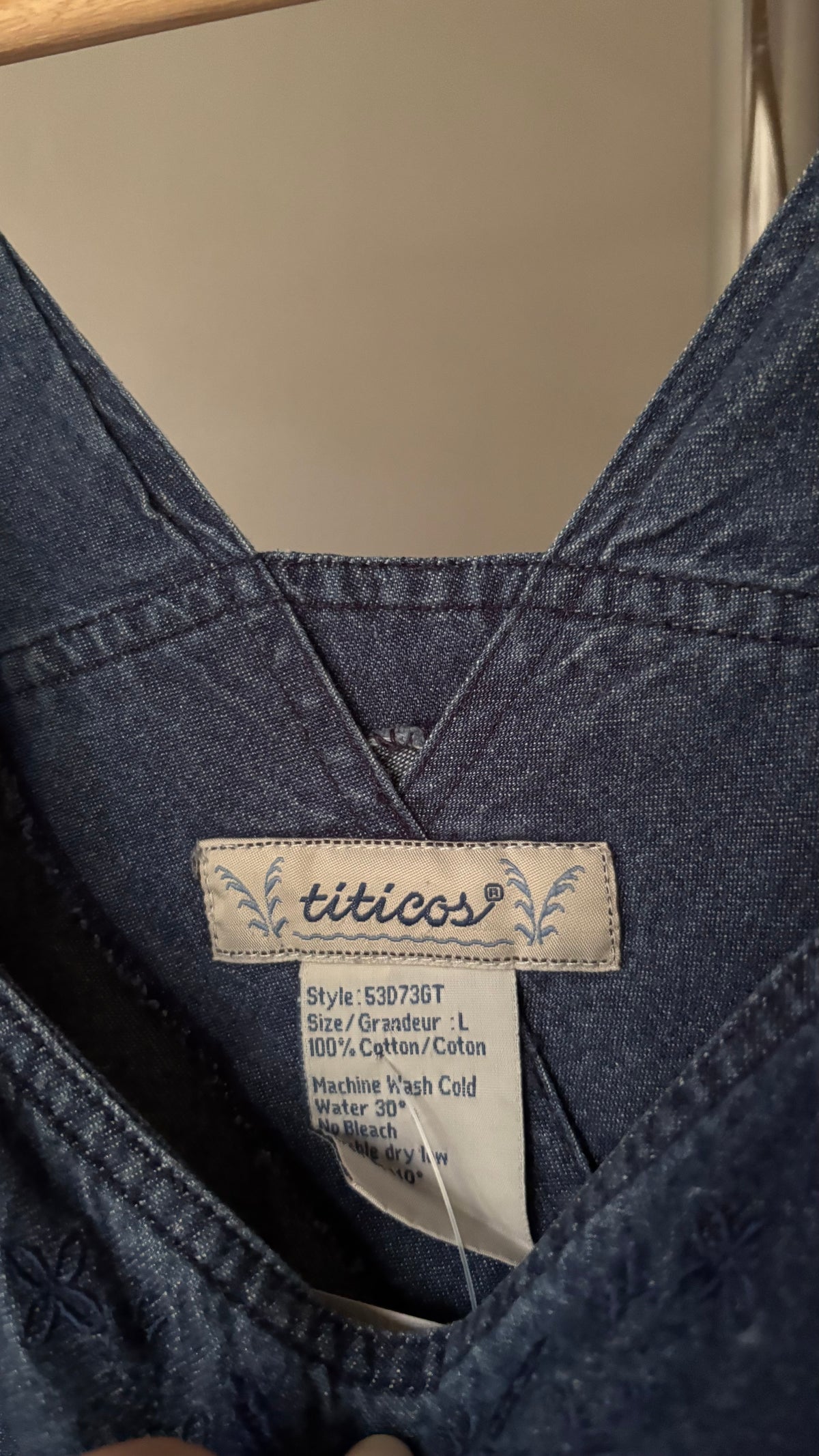 1990s Denim Tie-Back Maxi Dress