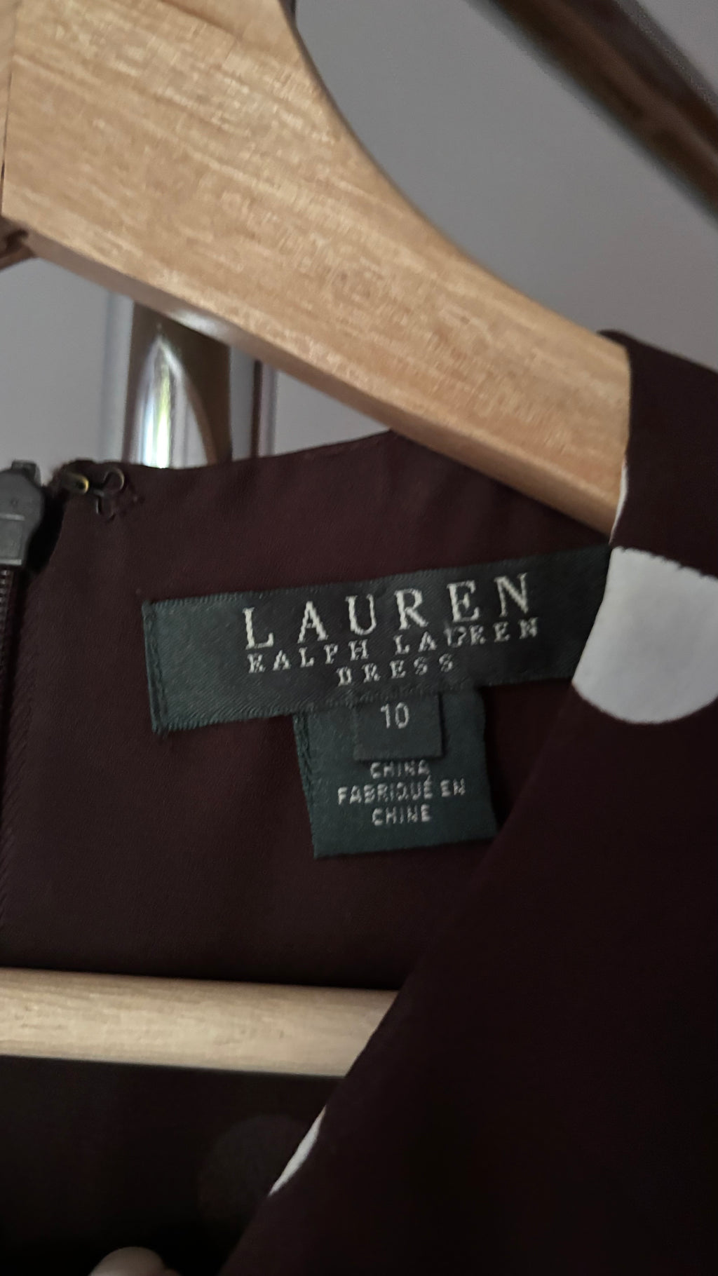 Y2K Brown Polka Dot Maxi Dress | Ralph Lauren