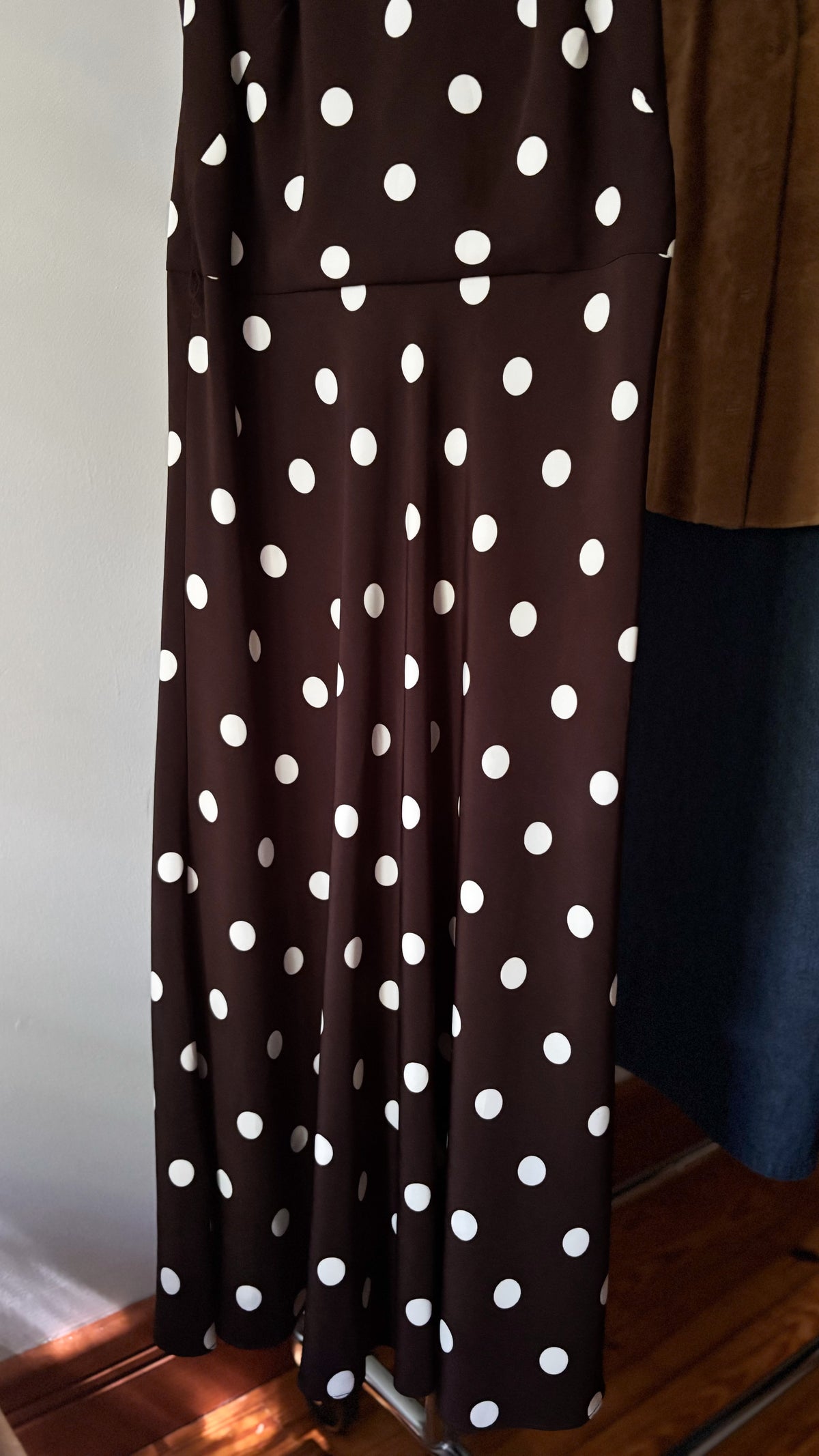 Y2K Brown Polka Dot Maxi Dress | Ralph Lauren