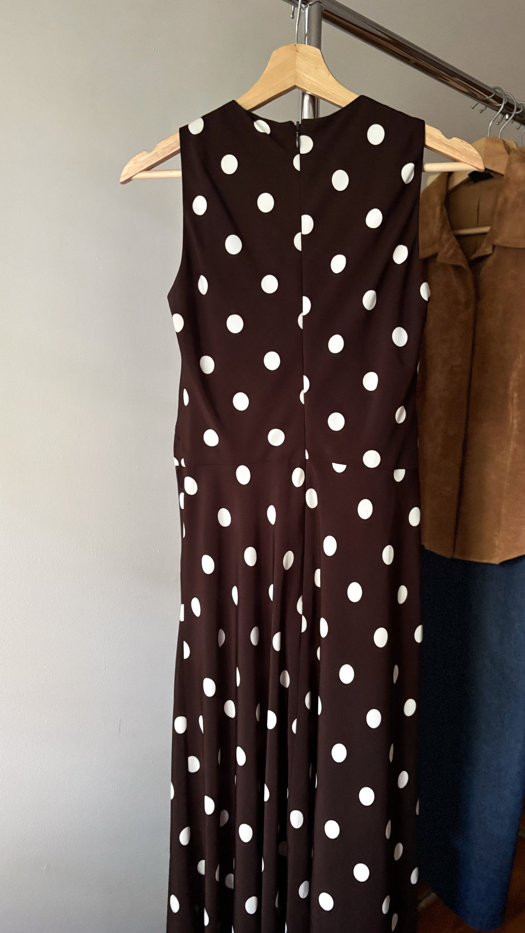 Y2K Brown Polka Dot Maxi Dress | Ralph Lauren