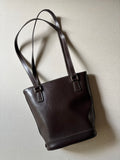 Y2K Brown Bucket Shoulder Bag