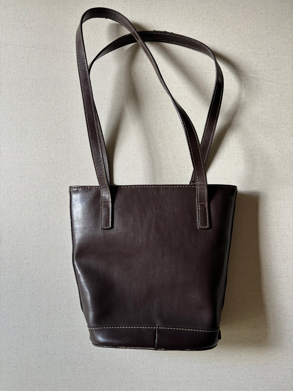 Y2K Brown Bucket Shoulder Bag