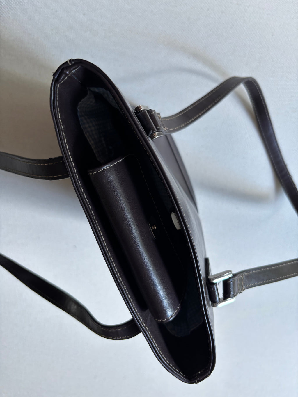 Y2K Brown Bucket Shoulder Bag