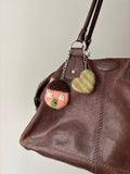 Felted Wool Pink House Bag Charm