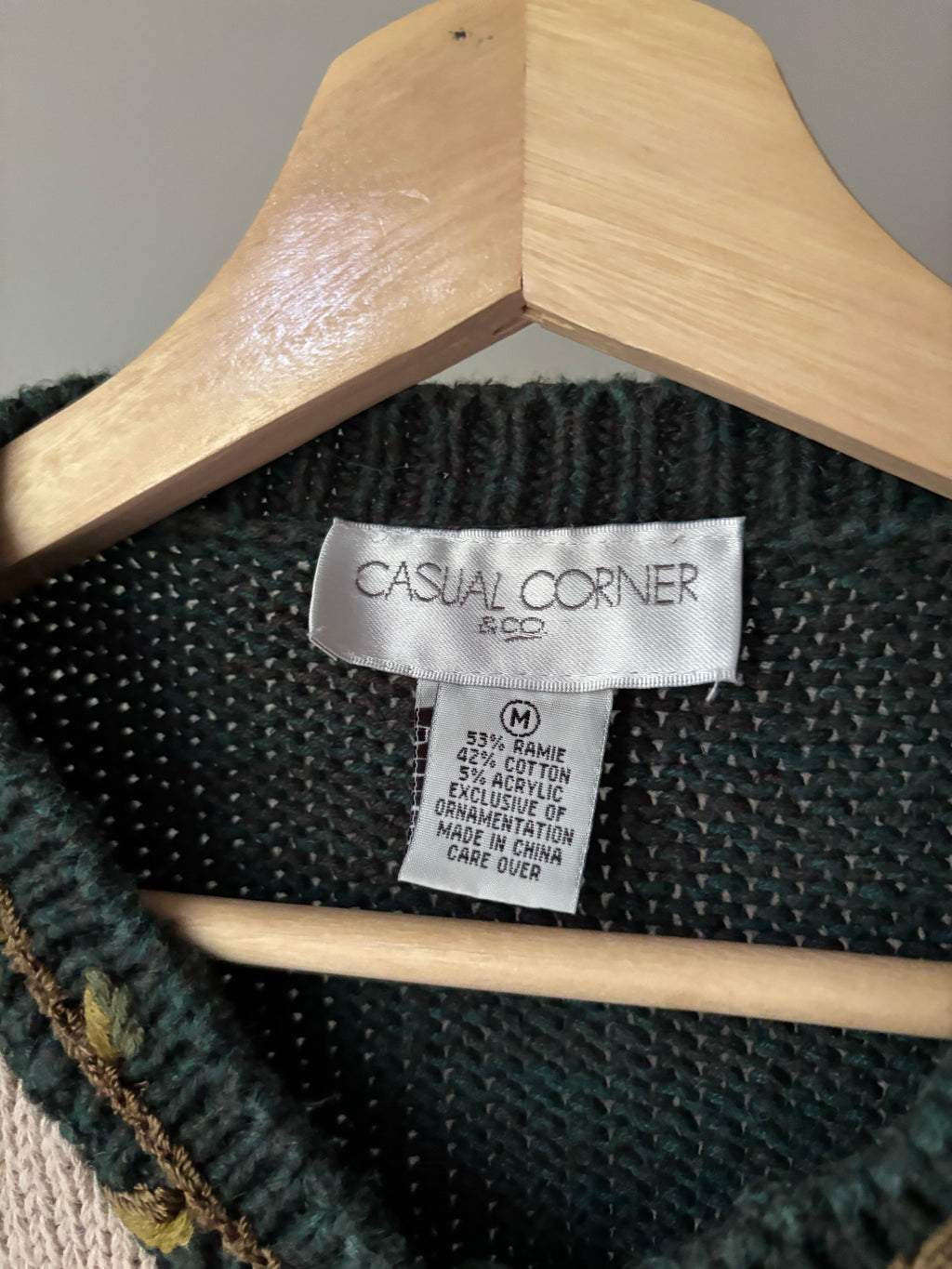 1990s Handknit Autumn Cardigan | Pumpkins, Apples, & Sunflowers