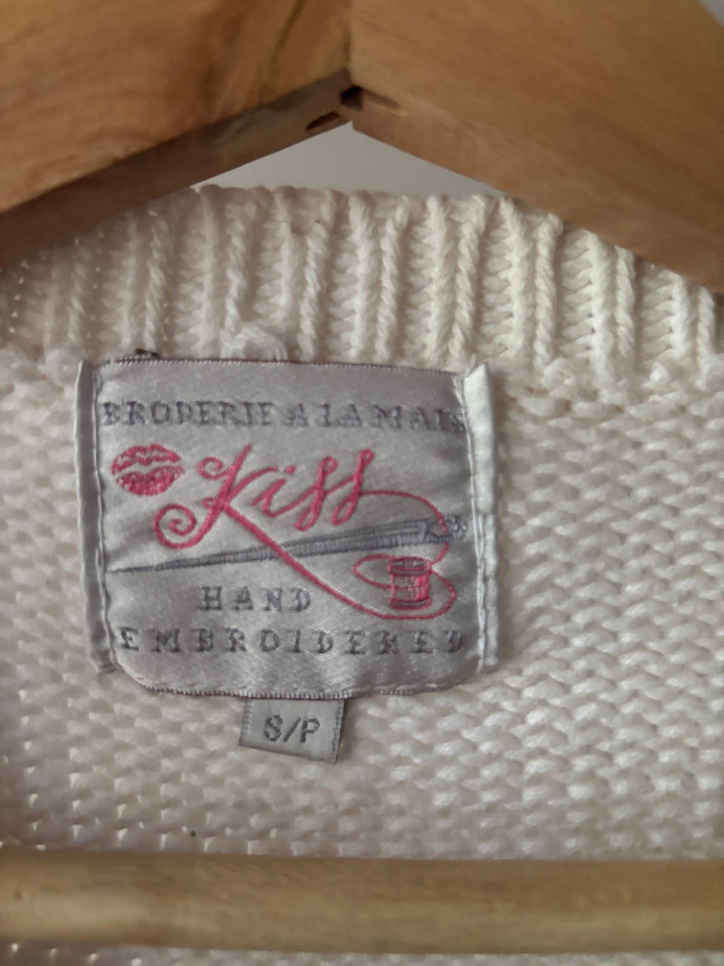 1990s Handknit Butterlies & Flowers Crewneck Sweater