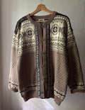 1990s Brown Fair Isle Cardigan
