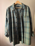 1990s Plaid Denim Baggy Shirt