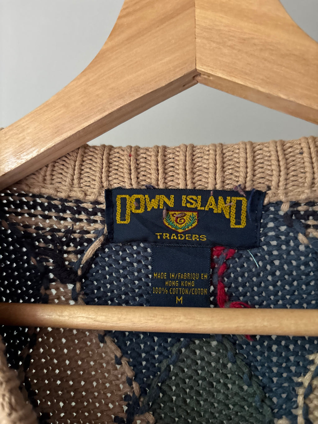 1990s Colourful Cotton Argyle Sweater