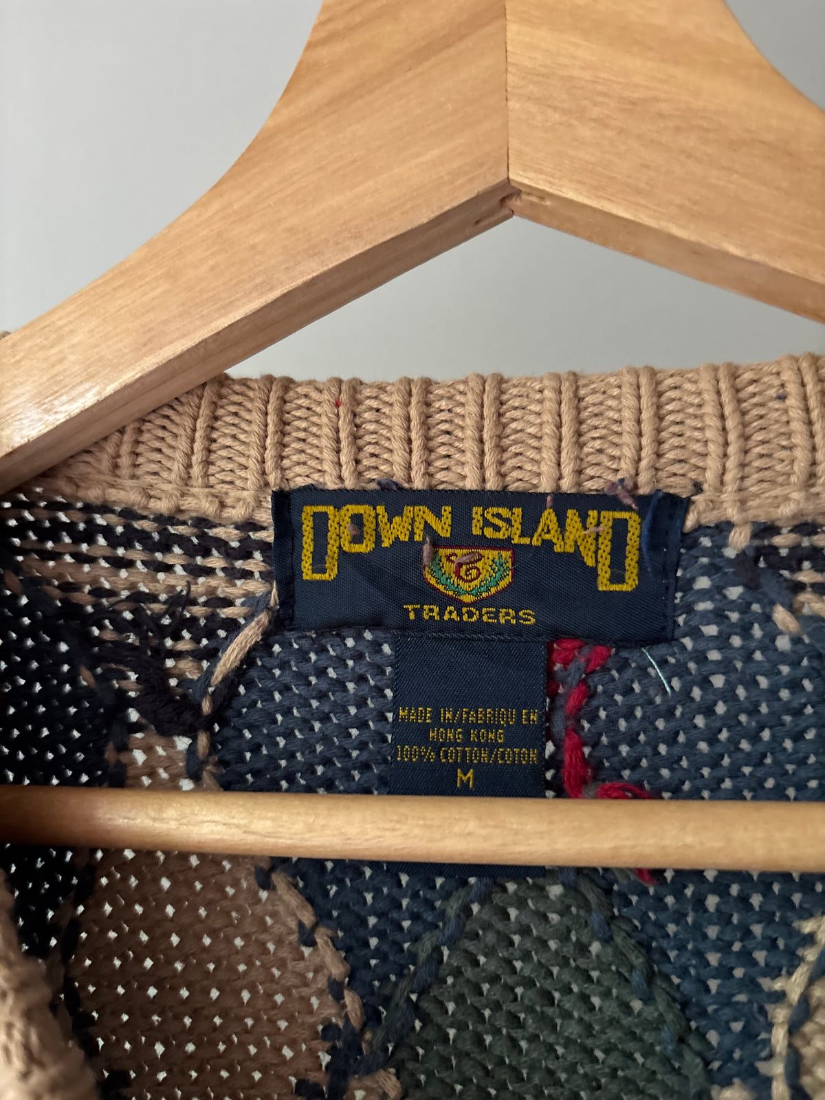 1990s Colourful Cotton Argyle Sweater