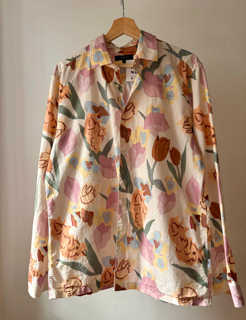 Y2K Breezy Cotton Watercolour Shirt