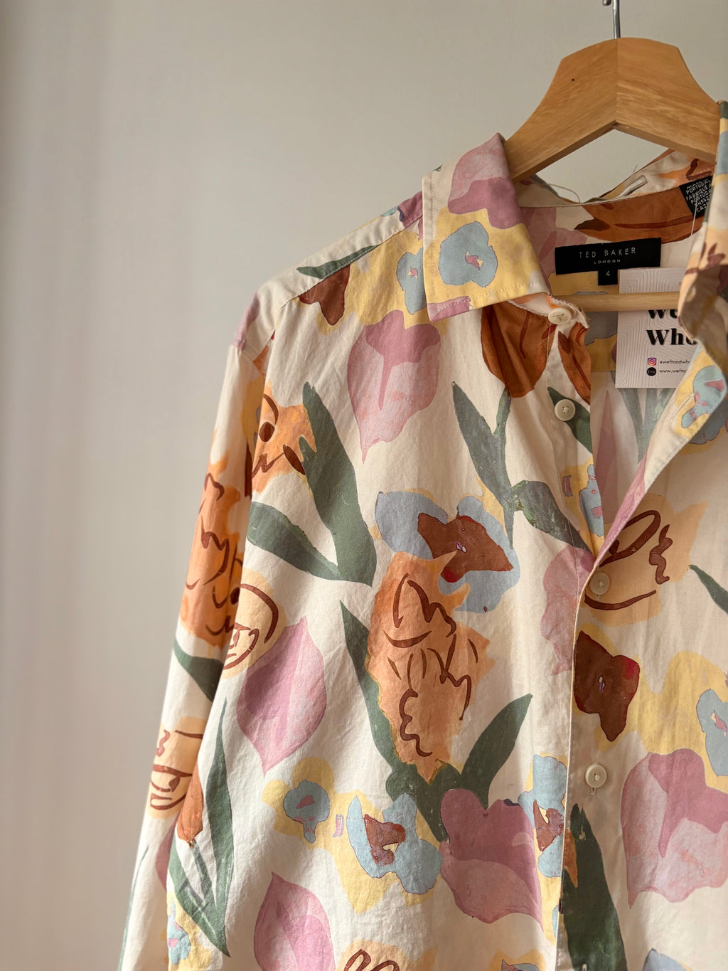 Y2K Breezy Cotton Watercolour Shirt