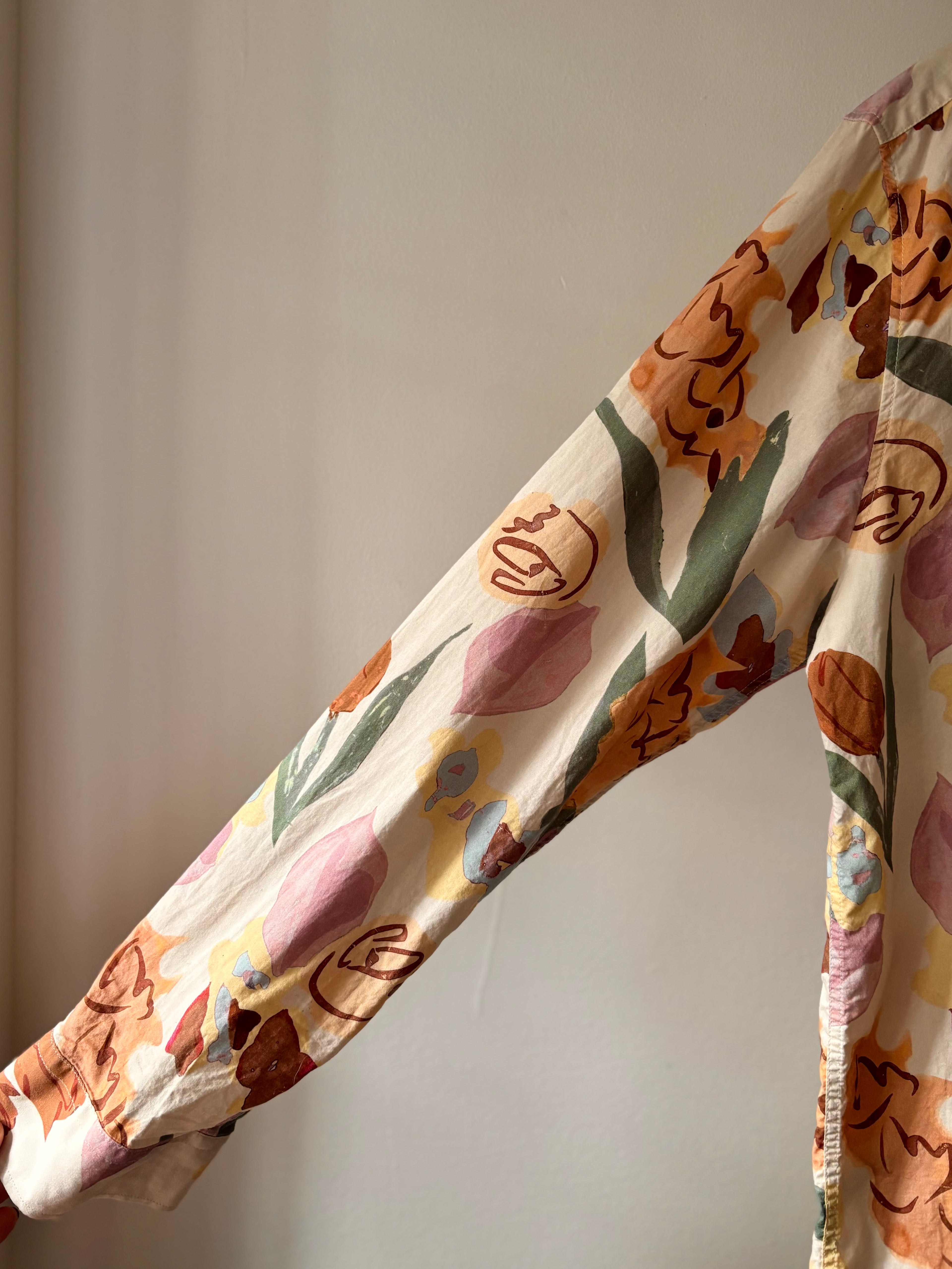 Y2K Breezy Cotton Watercolour Shirt