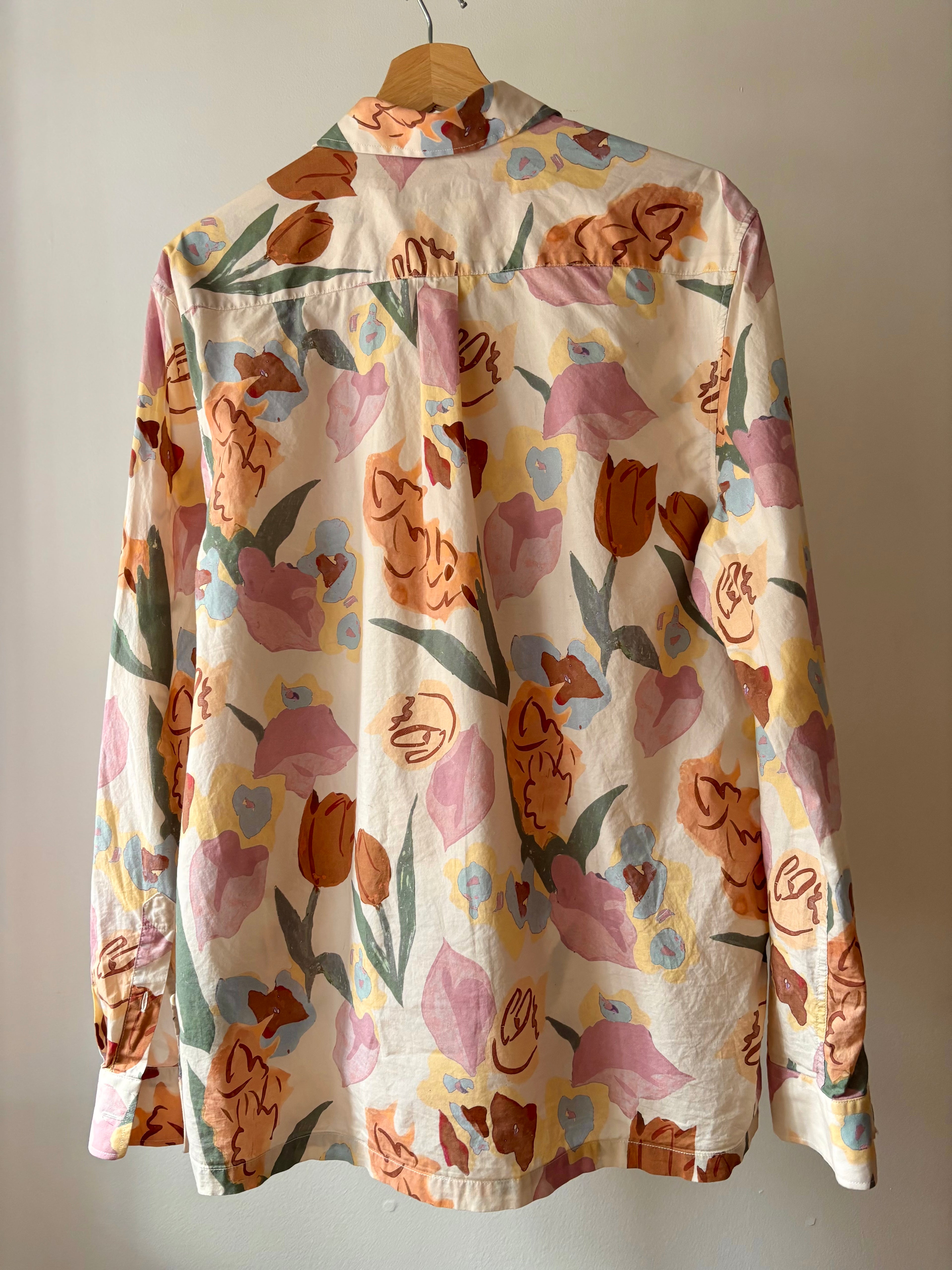 Y2K Breezy Cotton Watercolour Shirt