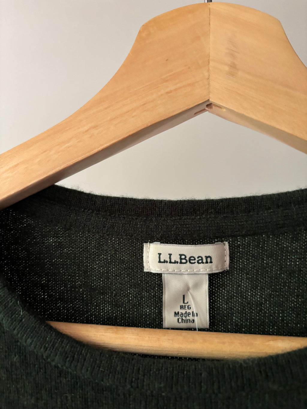 L.L. Bean Forest Green Cashmere Sweater