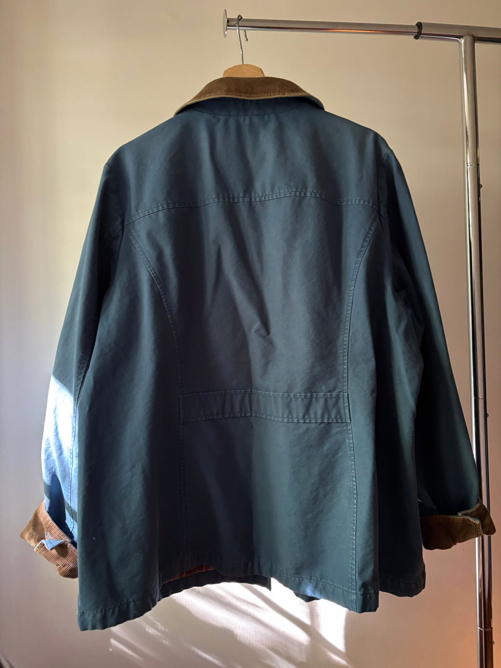 Vintage Blue L.L. Bean Chore Coat with Plaid Lining