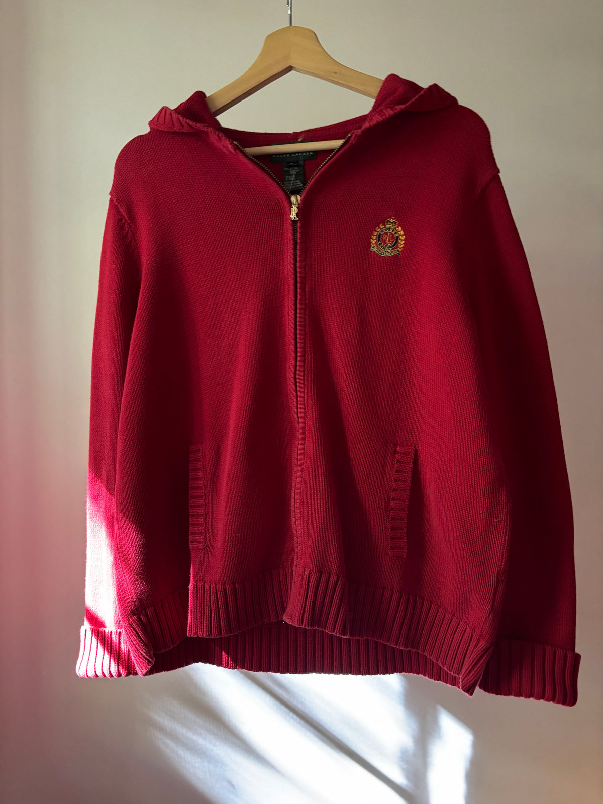 Vintage Ralph Lauren Heavy Cotton Knit Hoodie