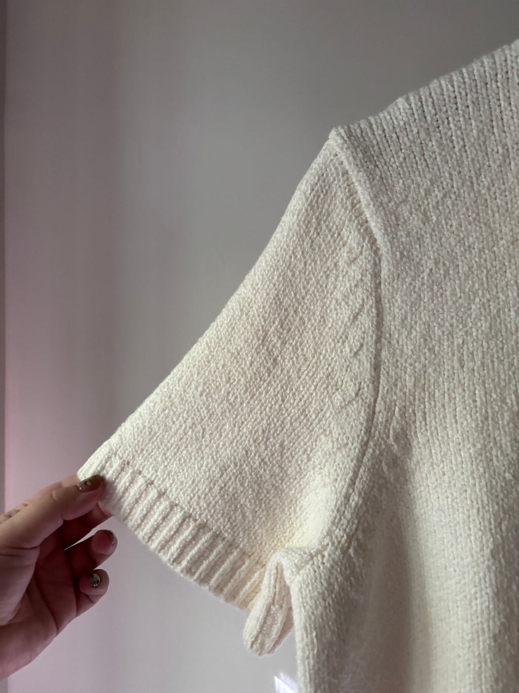 Soft Cream Short Sleeve Cardigan (NWT)