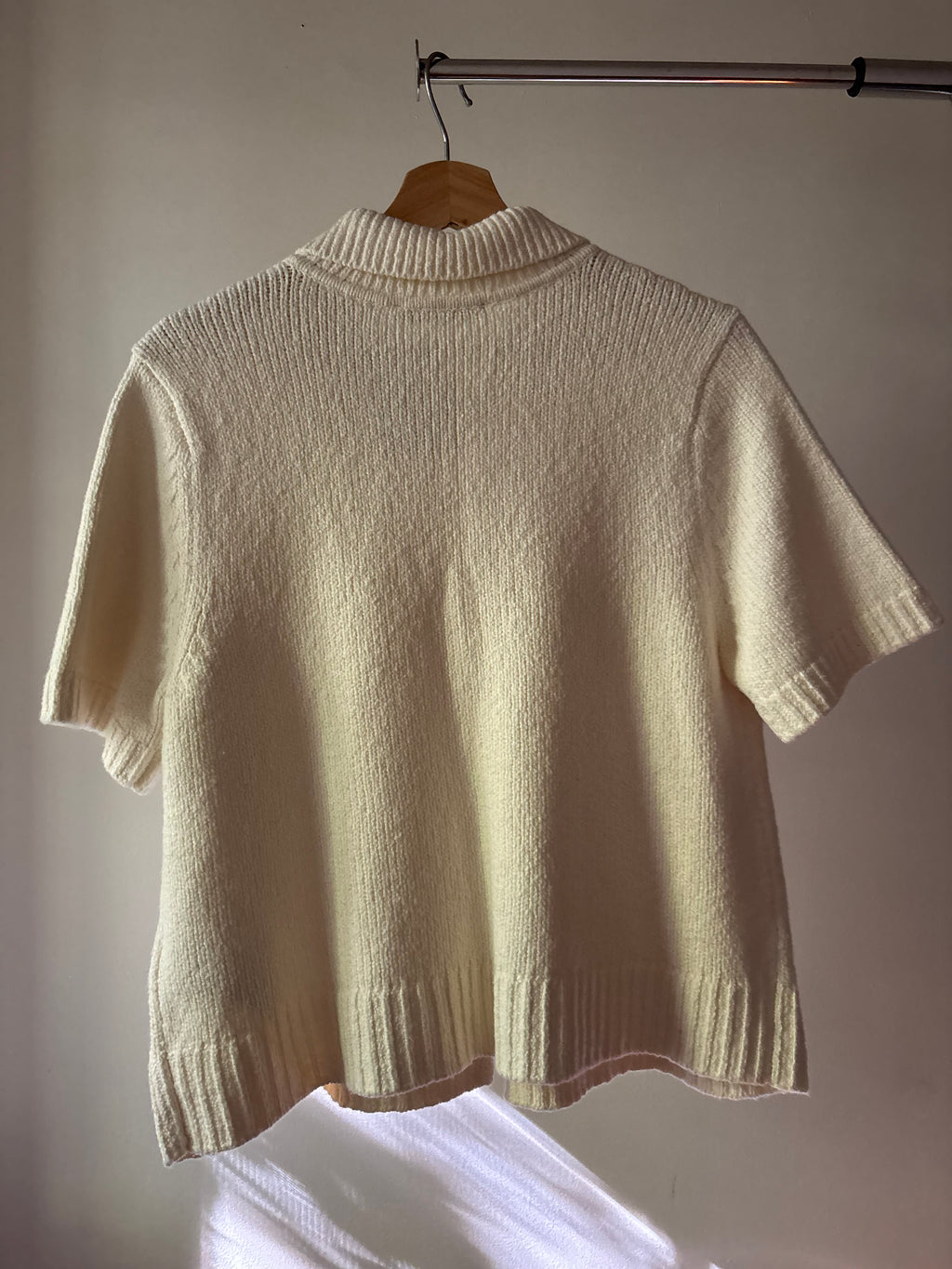 Soft Cream Short Sleeve Cardigan (NWT)