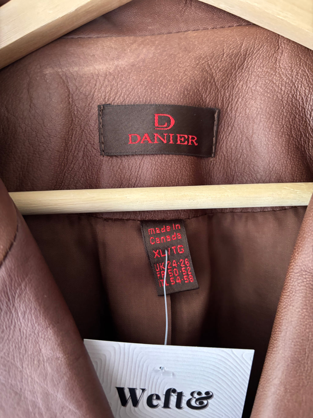 1990s Brown Leather Danier Jacket | Made in Canada