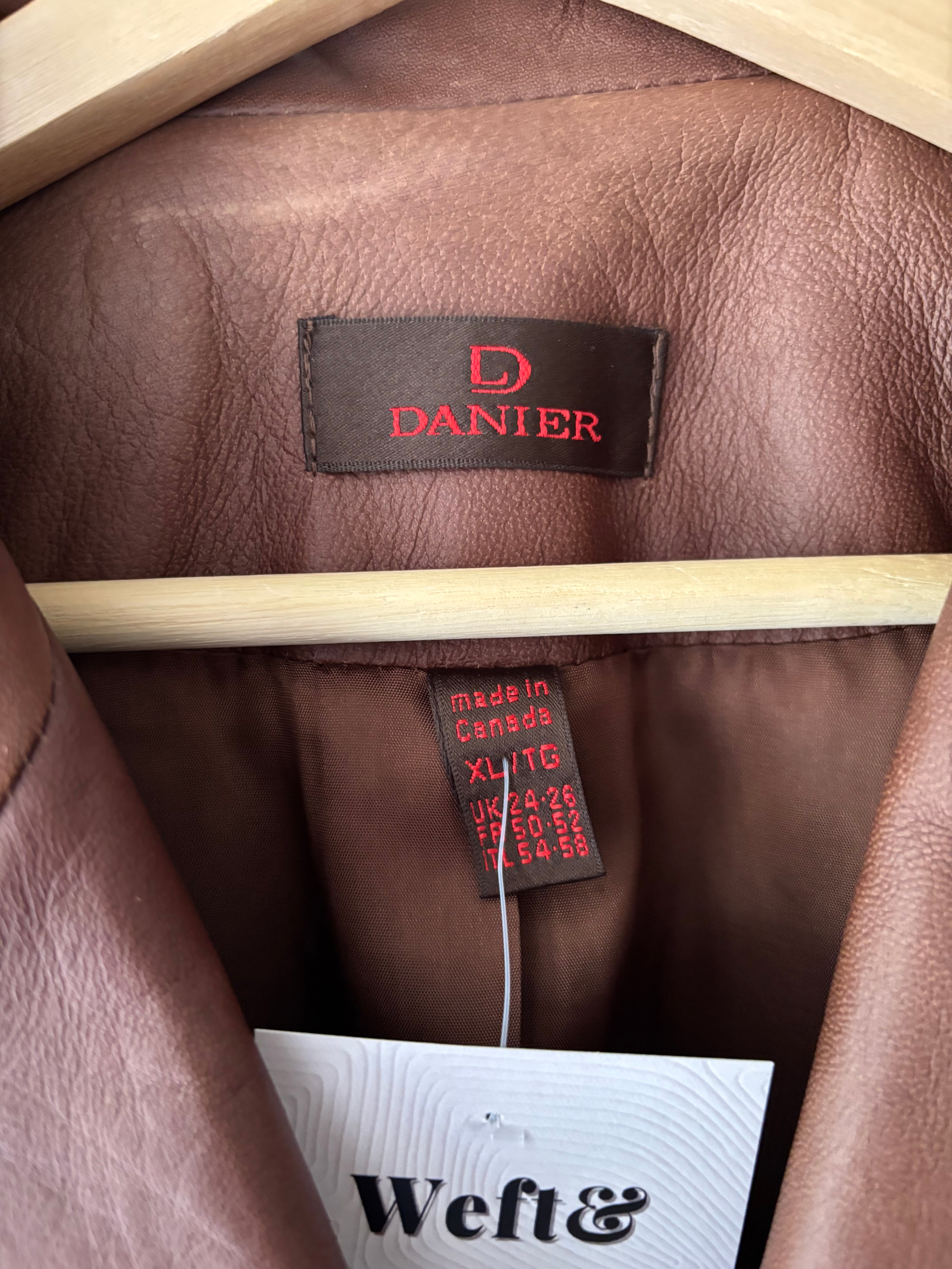1990s Brown Leather Danier Jacket | Made in Canada