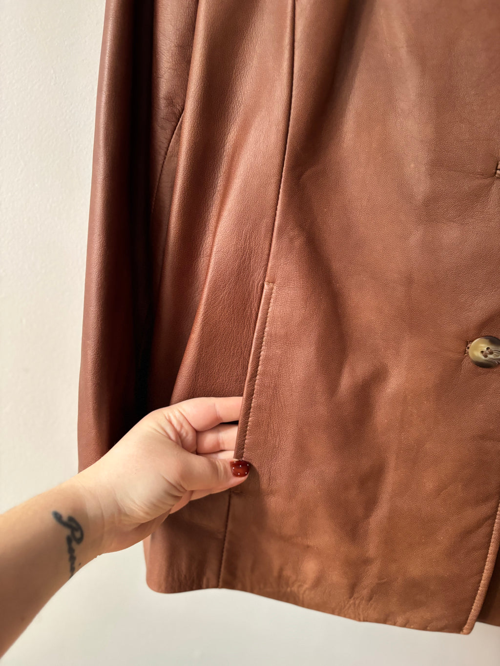 1990s Brown Leather Danier Jacket | Made in Canada